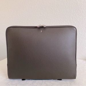 Serapian brown Leather Document laptop Case